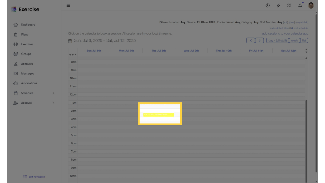 How the “Any Checked-In Visit Color” Works (Example).