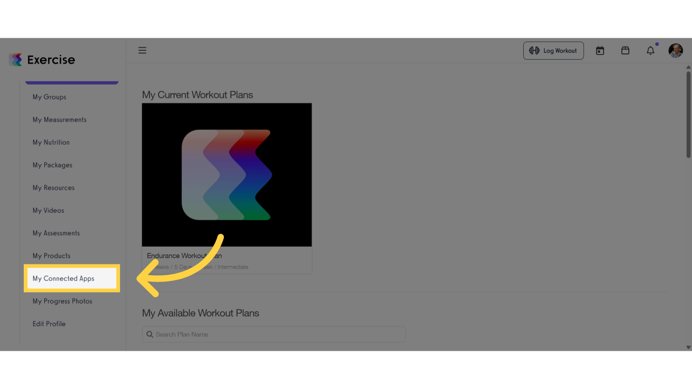 Click 'My Connected Apps'