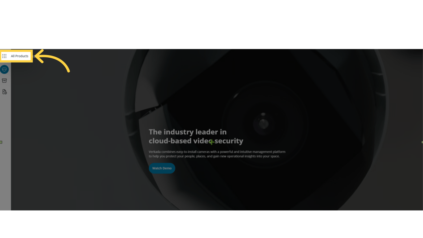 Select 'All Products' to locate the Organization ID and API Key.