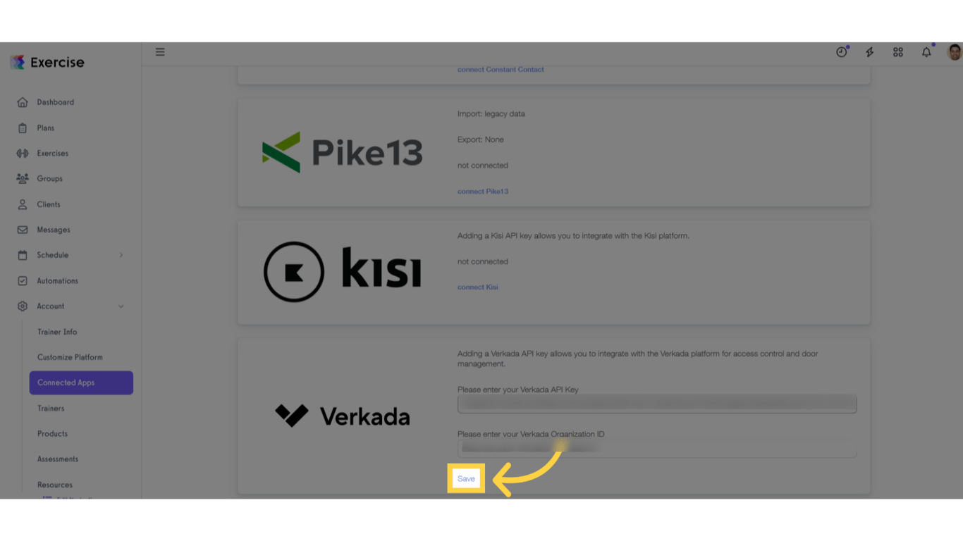 Click 'Save' button.