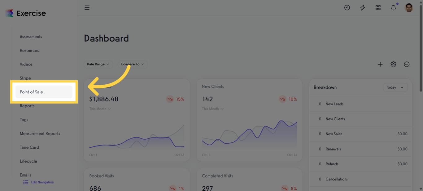 Select Point of Sale.