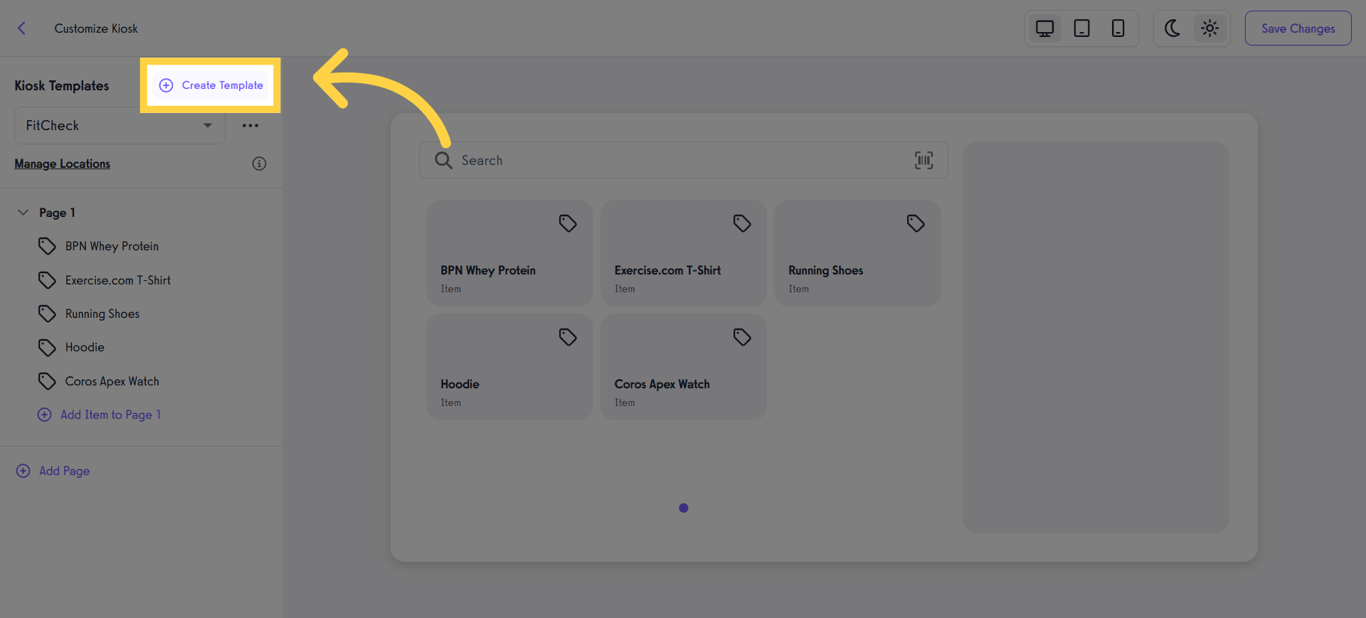 Create a New Template.