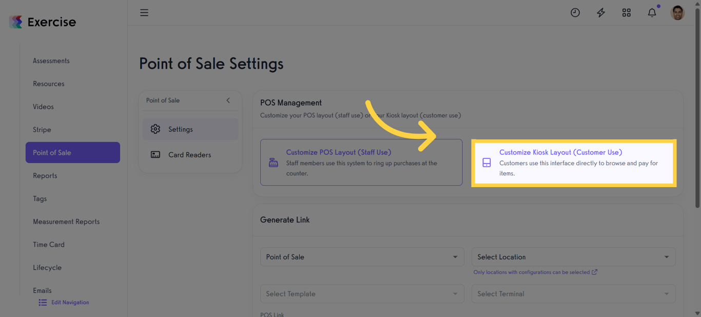 Open Kiosk Customization.