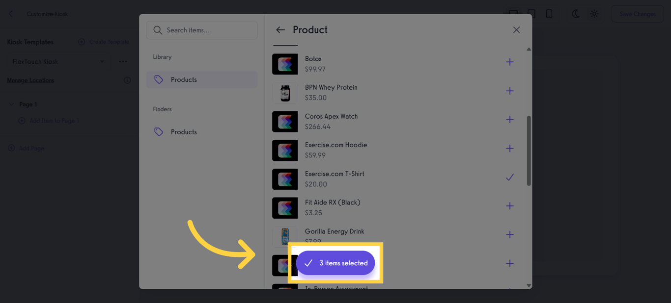 Review Selected Items.