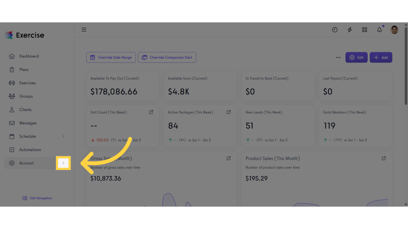 Click the three-dot menu