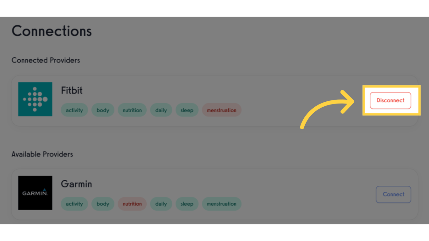 Click the 'Disconnect' button.