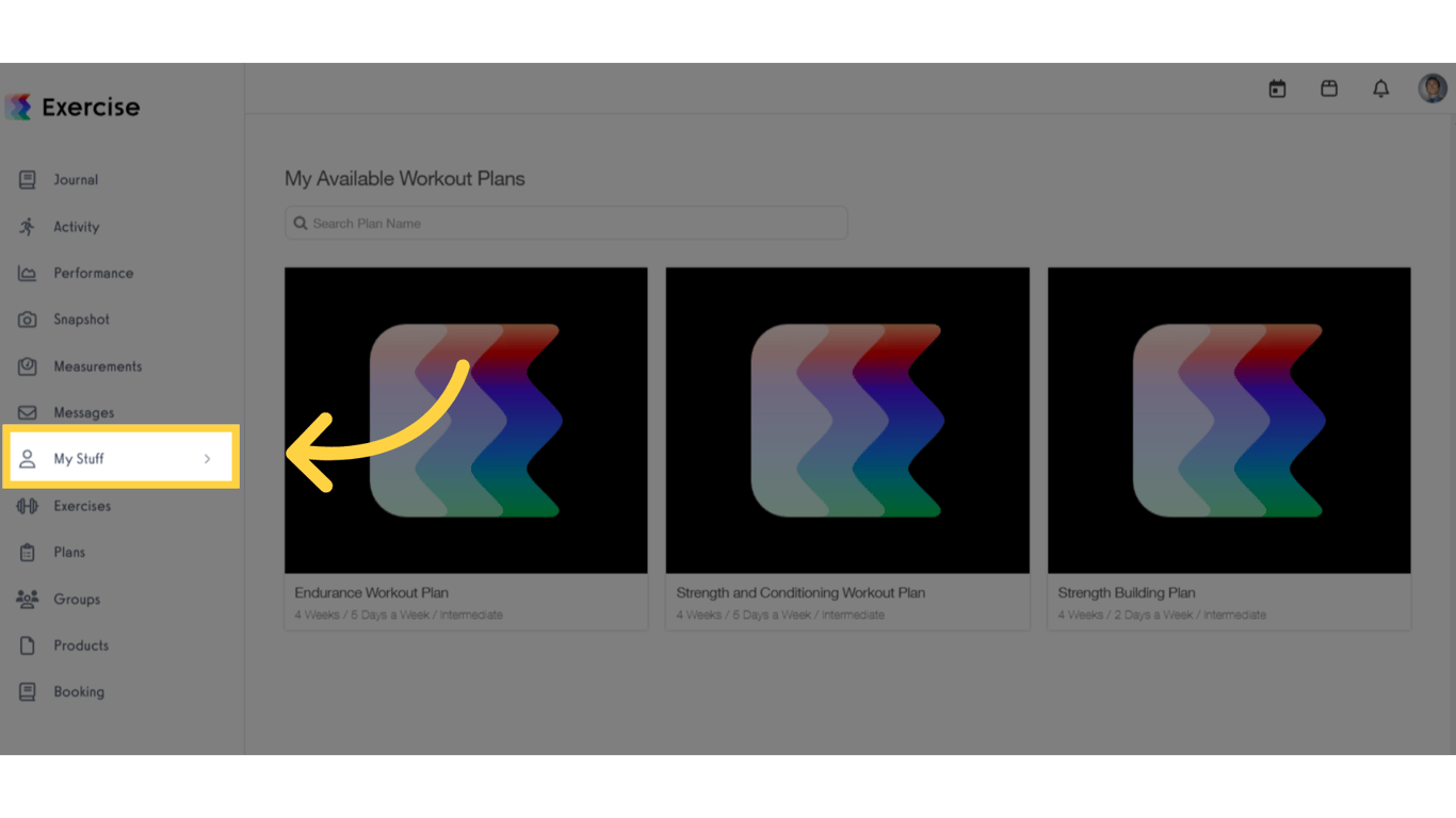 Sign in, and click the My Stuff menu option.