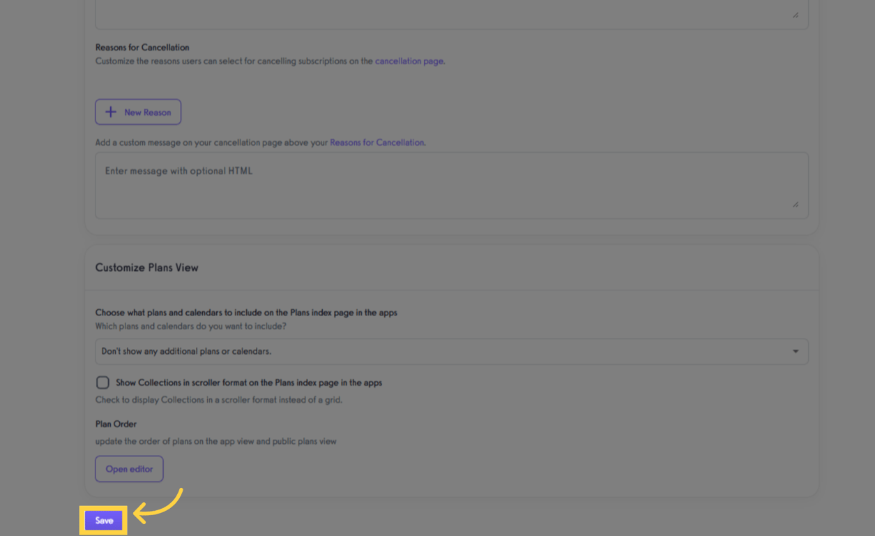 Click 'Save' to apply changes.