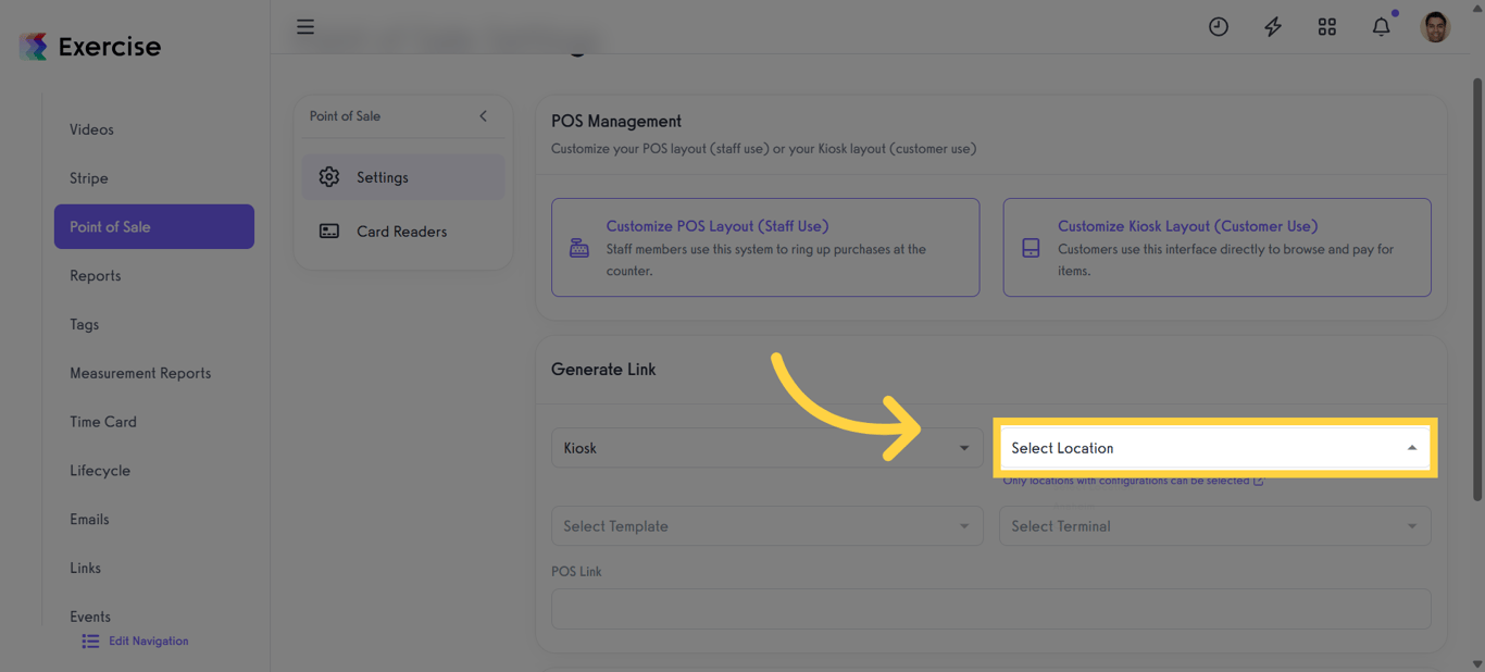 Open Location Selection for Kiosk