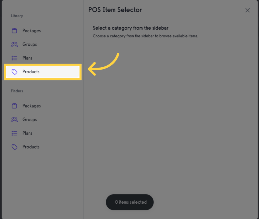 Select Products Category