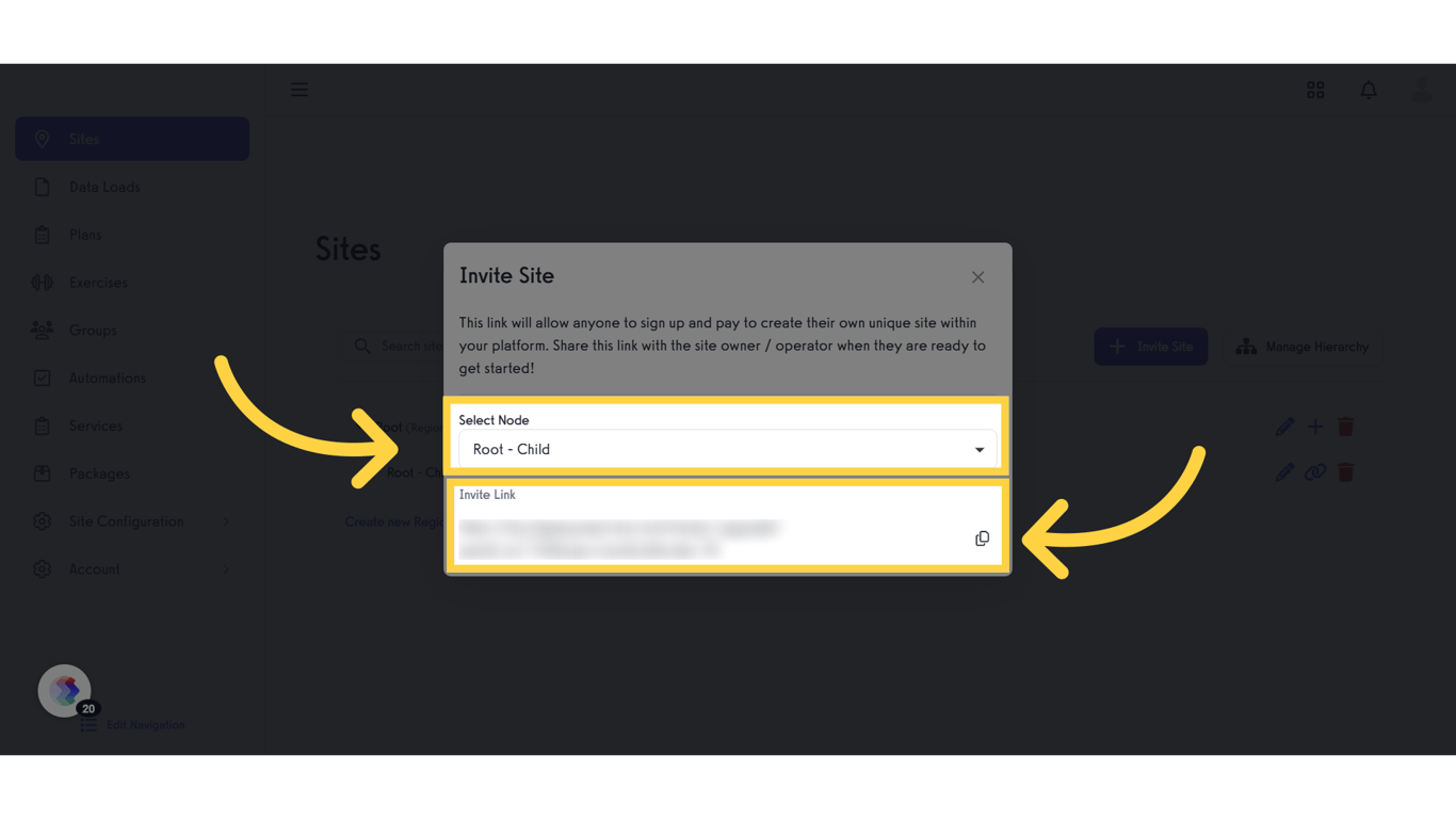 Generate Invite Link