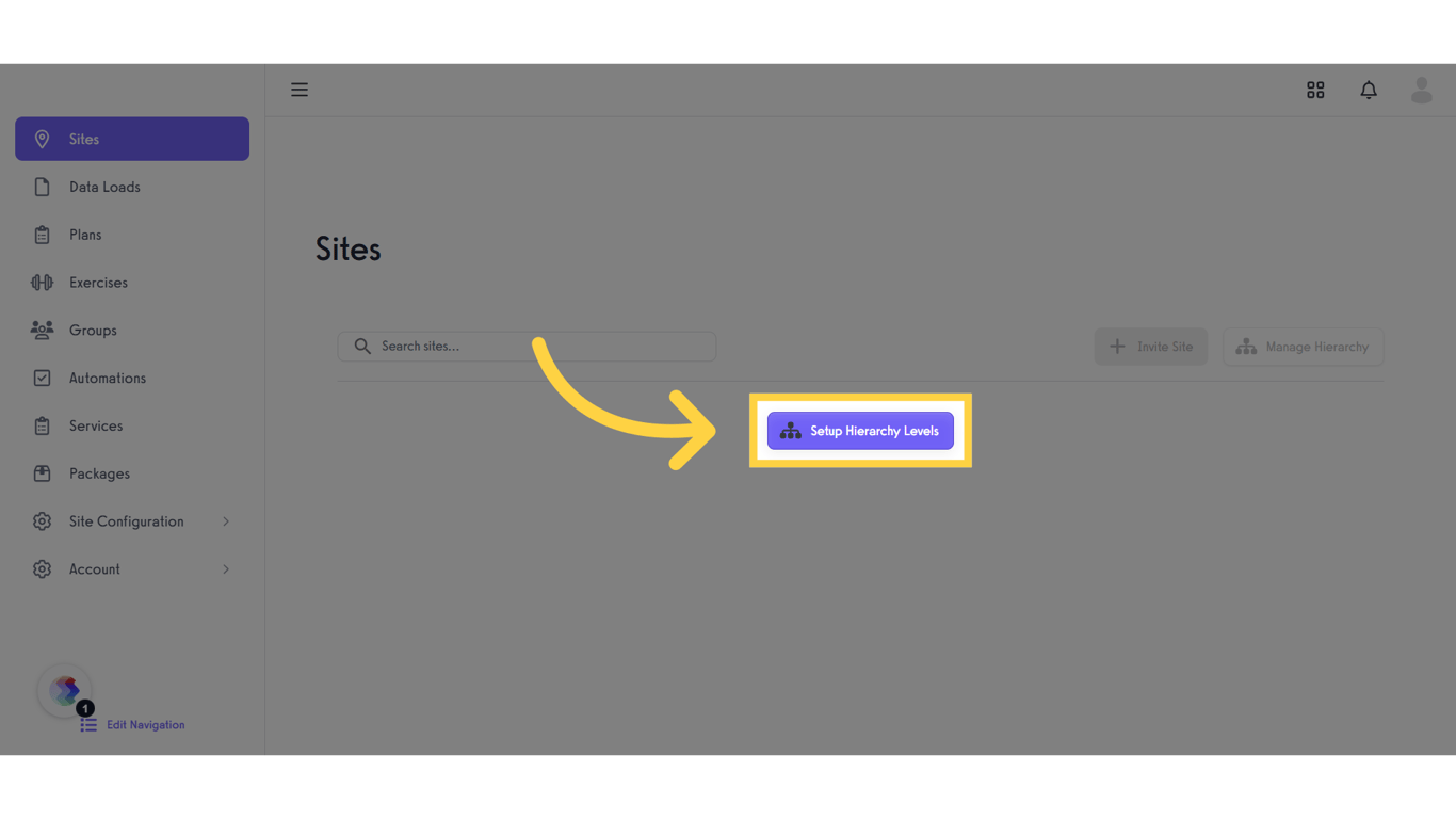 Setup Hierarchy Levels
