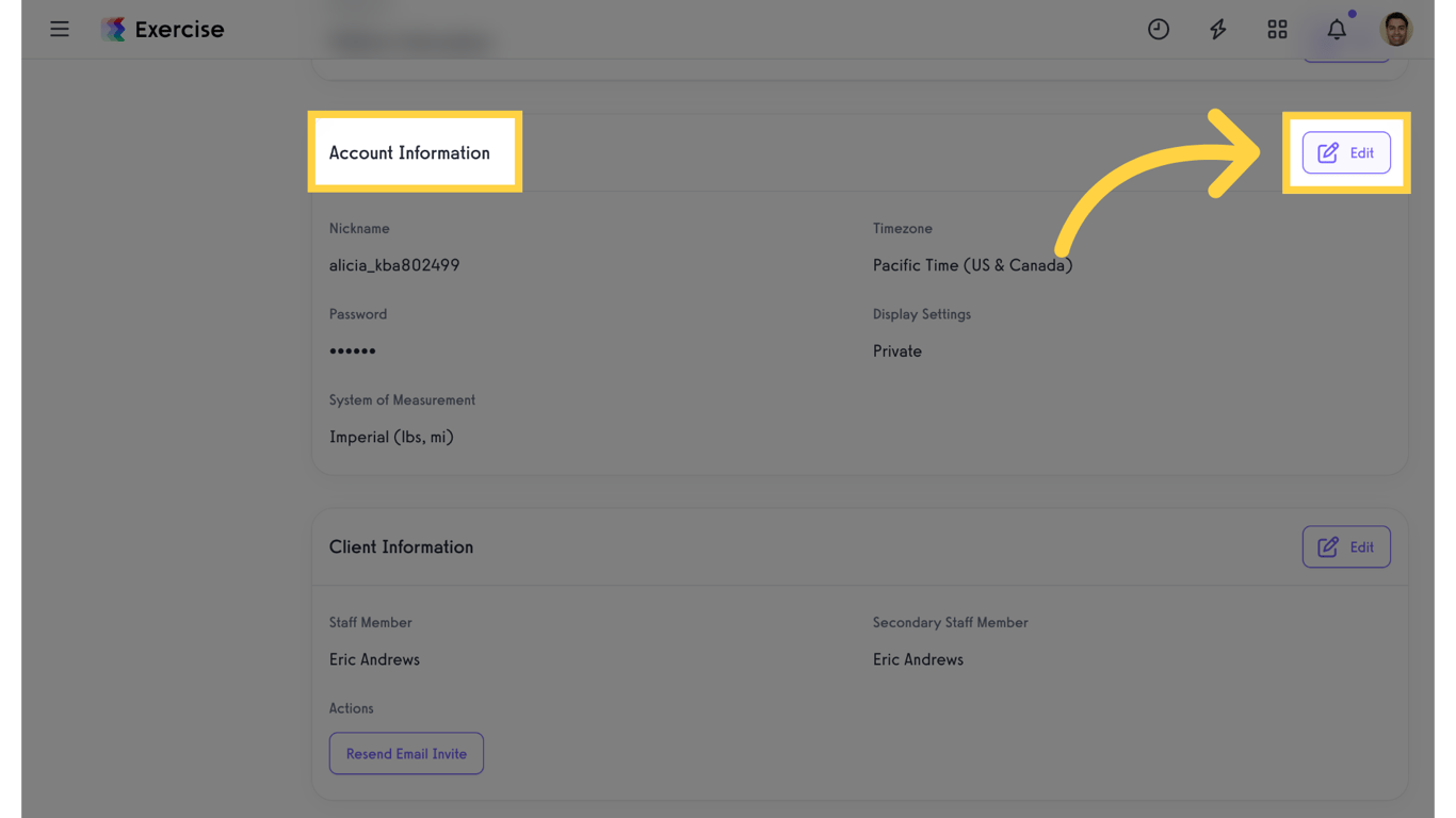 Edit Account Information