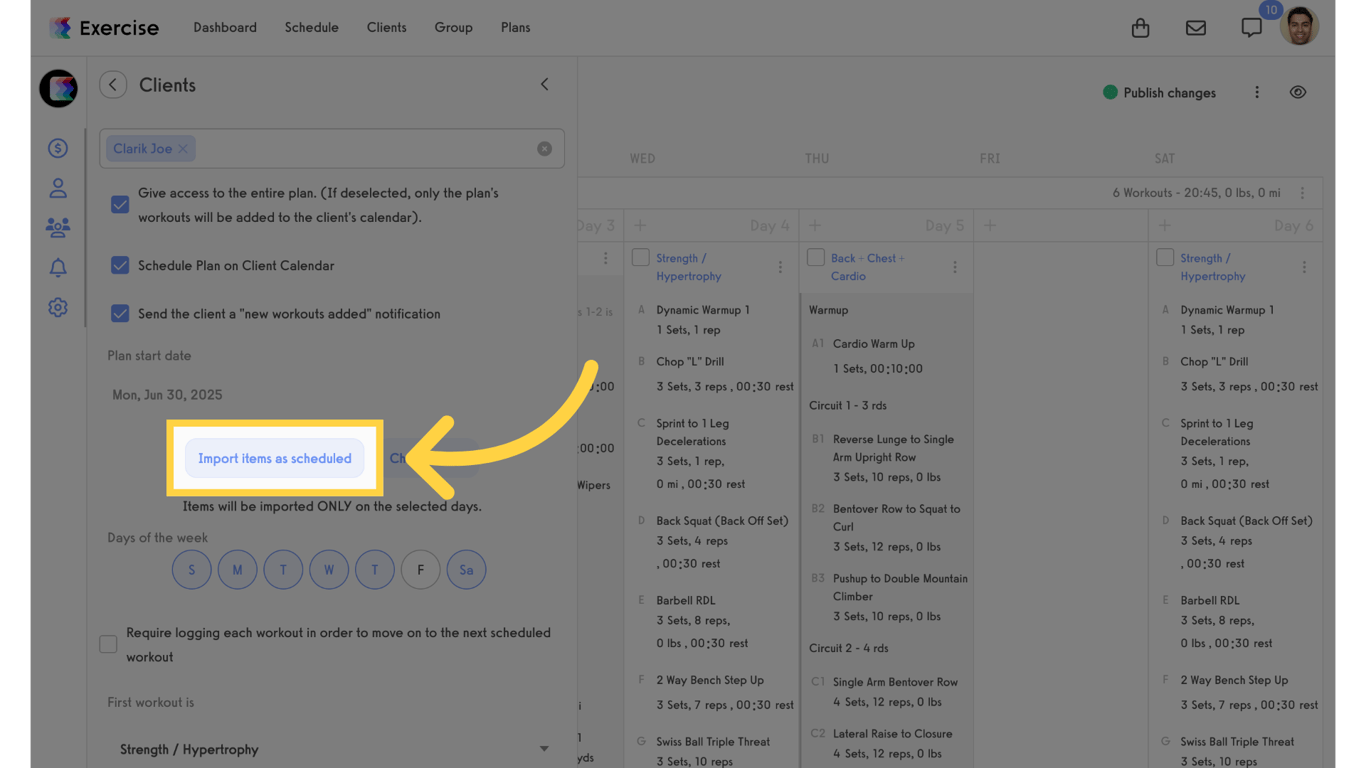 Import Items as Scheduled.