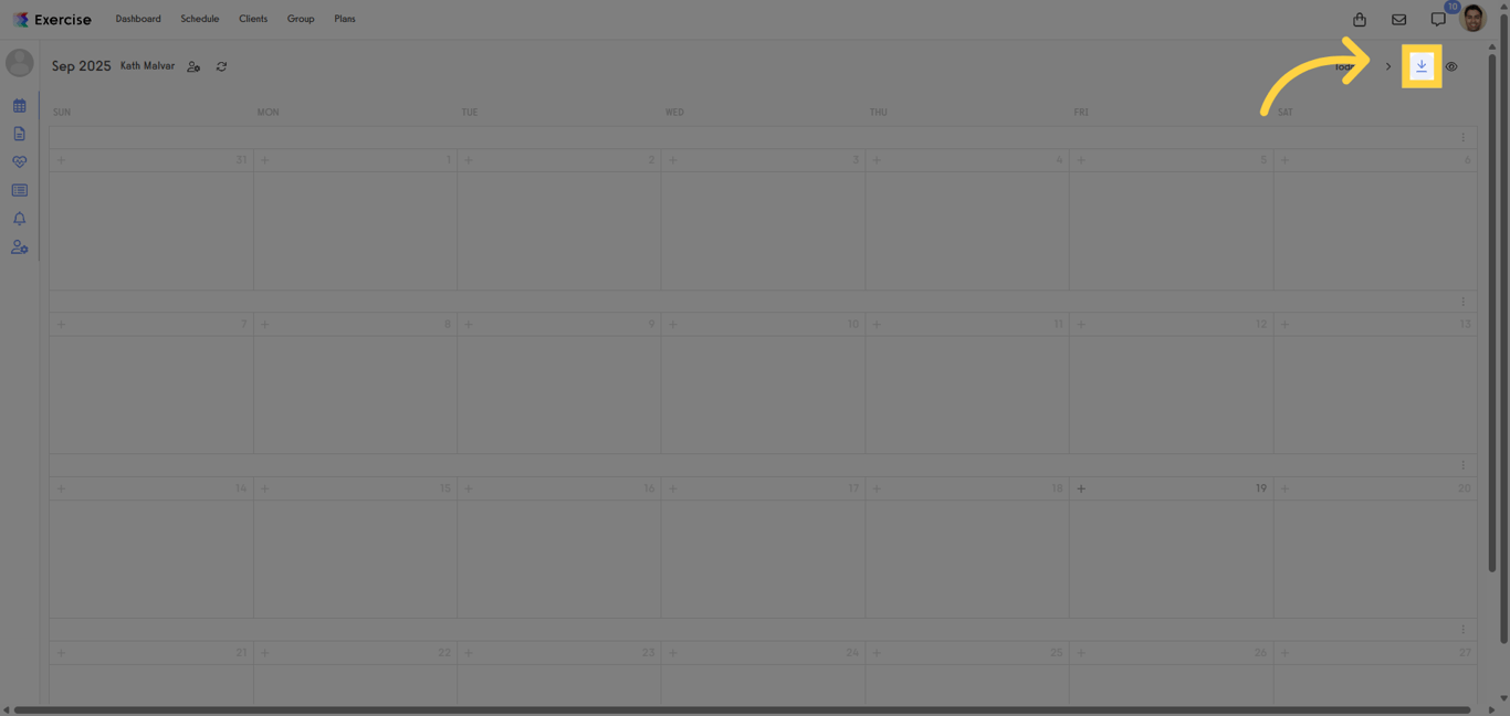 Click the import icon.