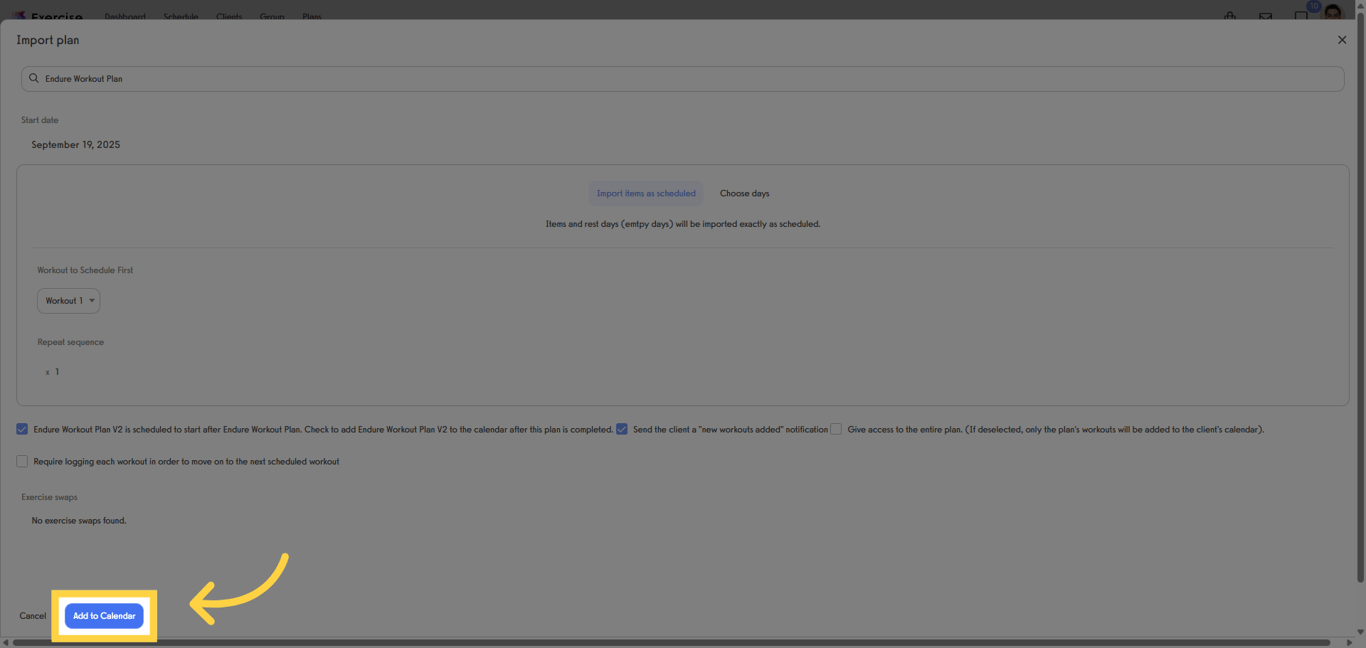 Click 'Add to Calendar'.