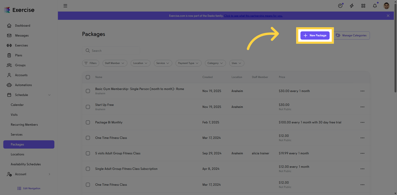Create a new package