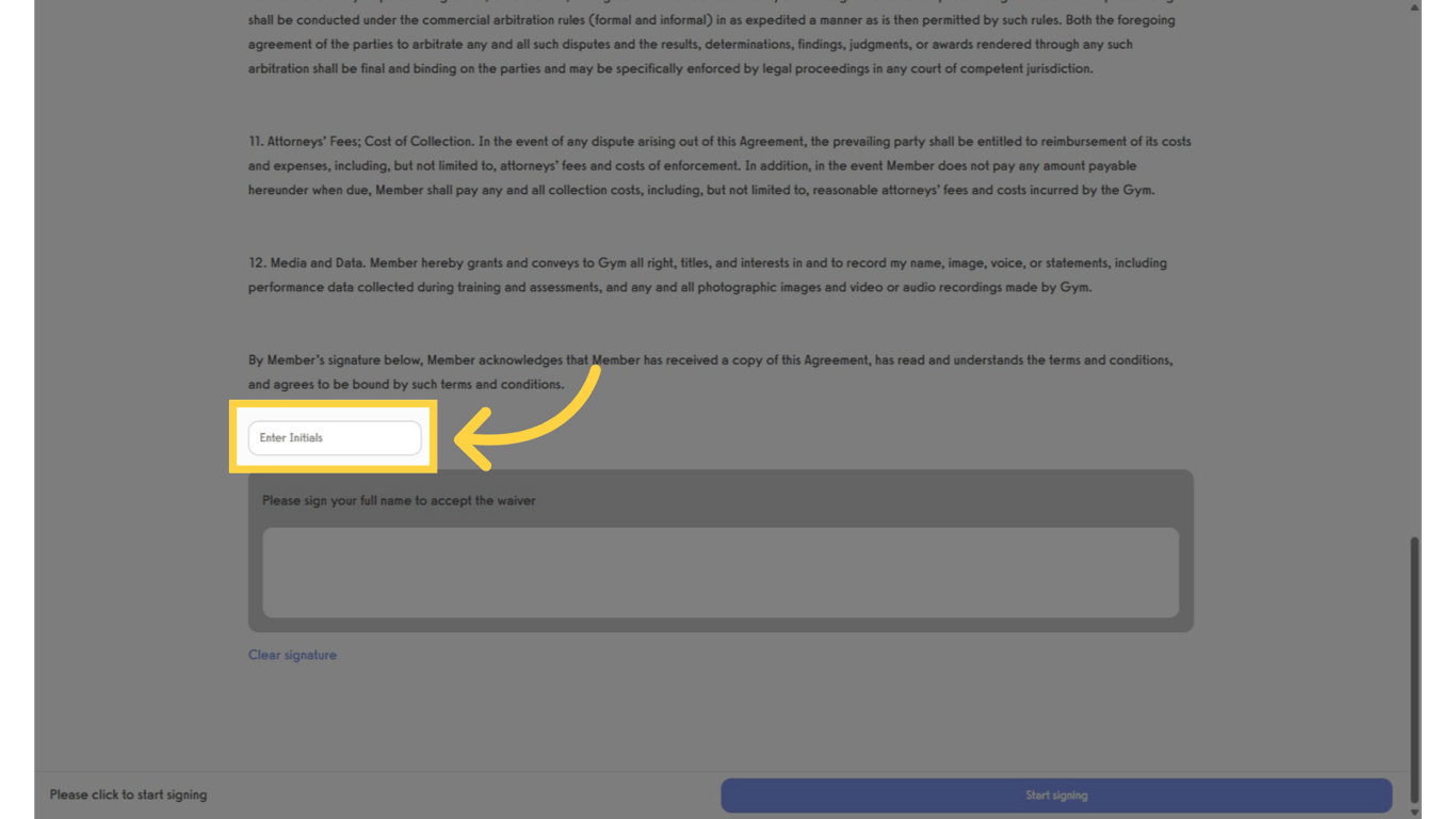Client Required Waiver.