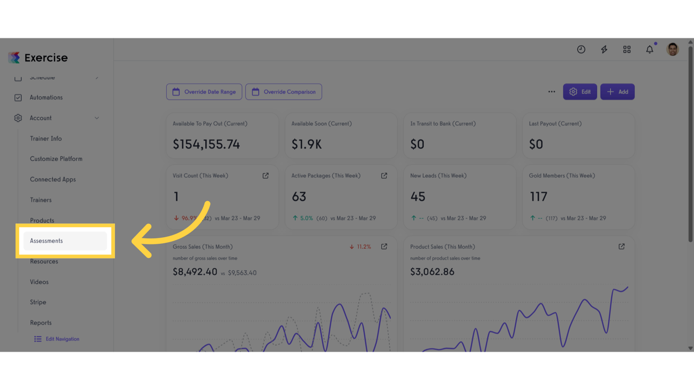 Click 'Assessments'.