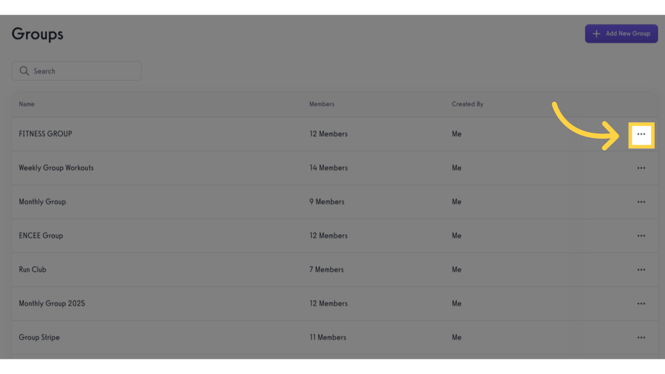 Click to open group menu.