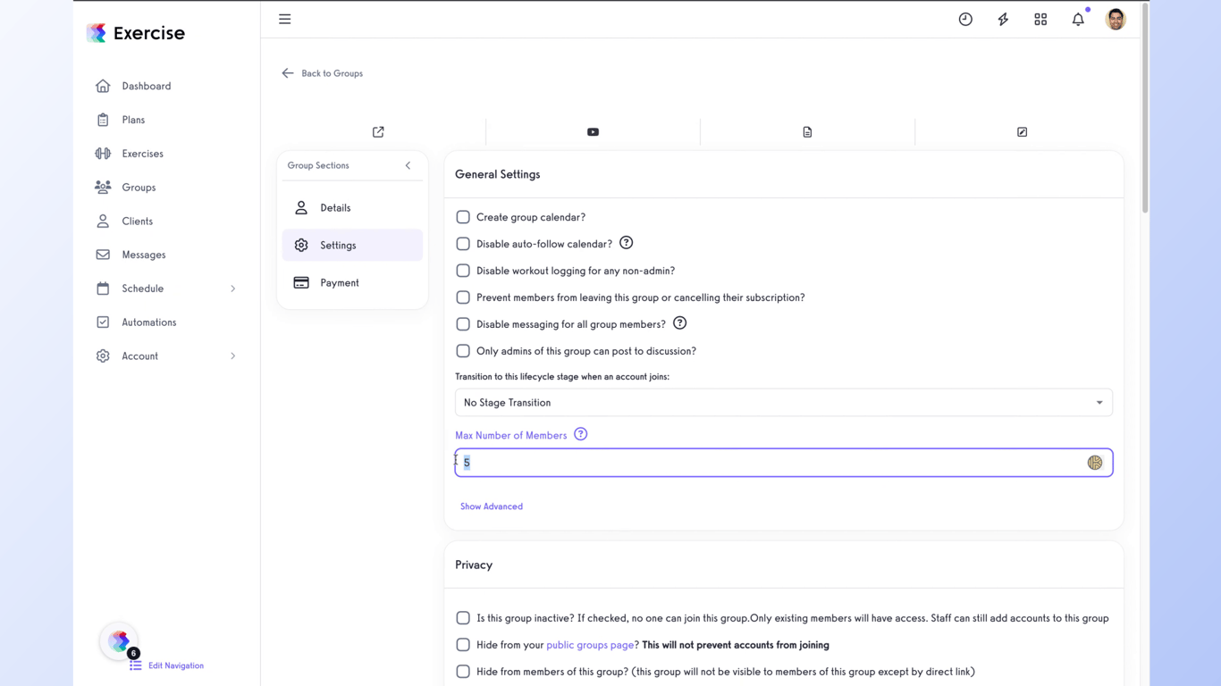 Set the Maximum Limit.