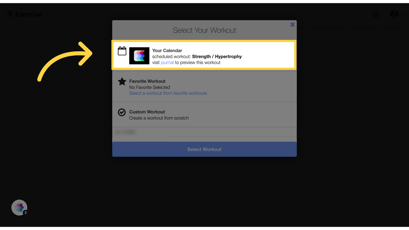 Click 'Your Calendar'