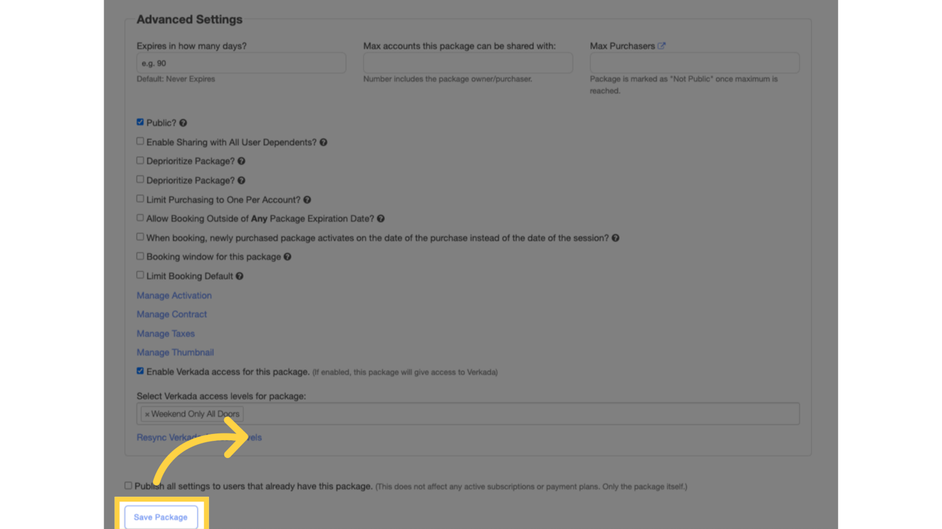 Click 'Save Package'.