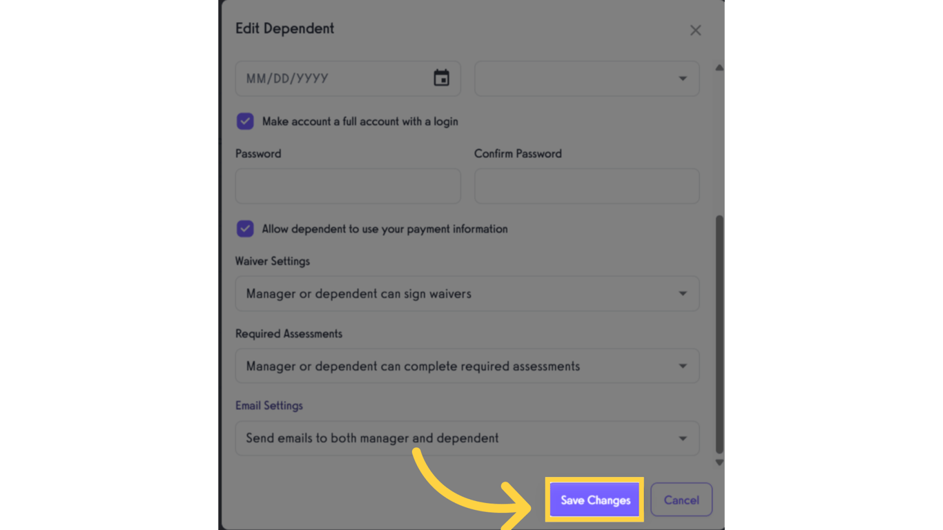 Click 'Save Changes'