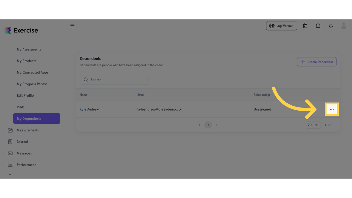 Click the three-dot menu