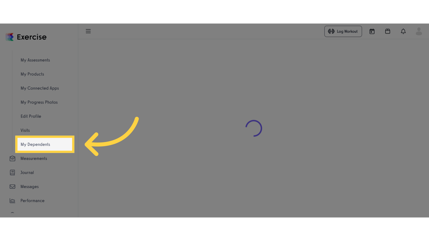 Click 'My Dependents'