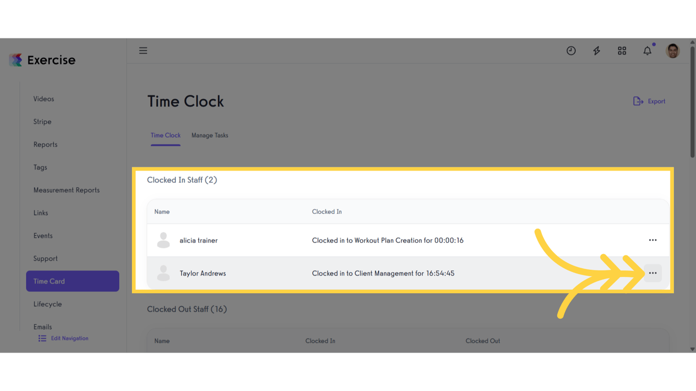 Click the three-dot menu