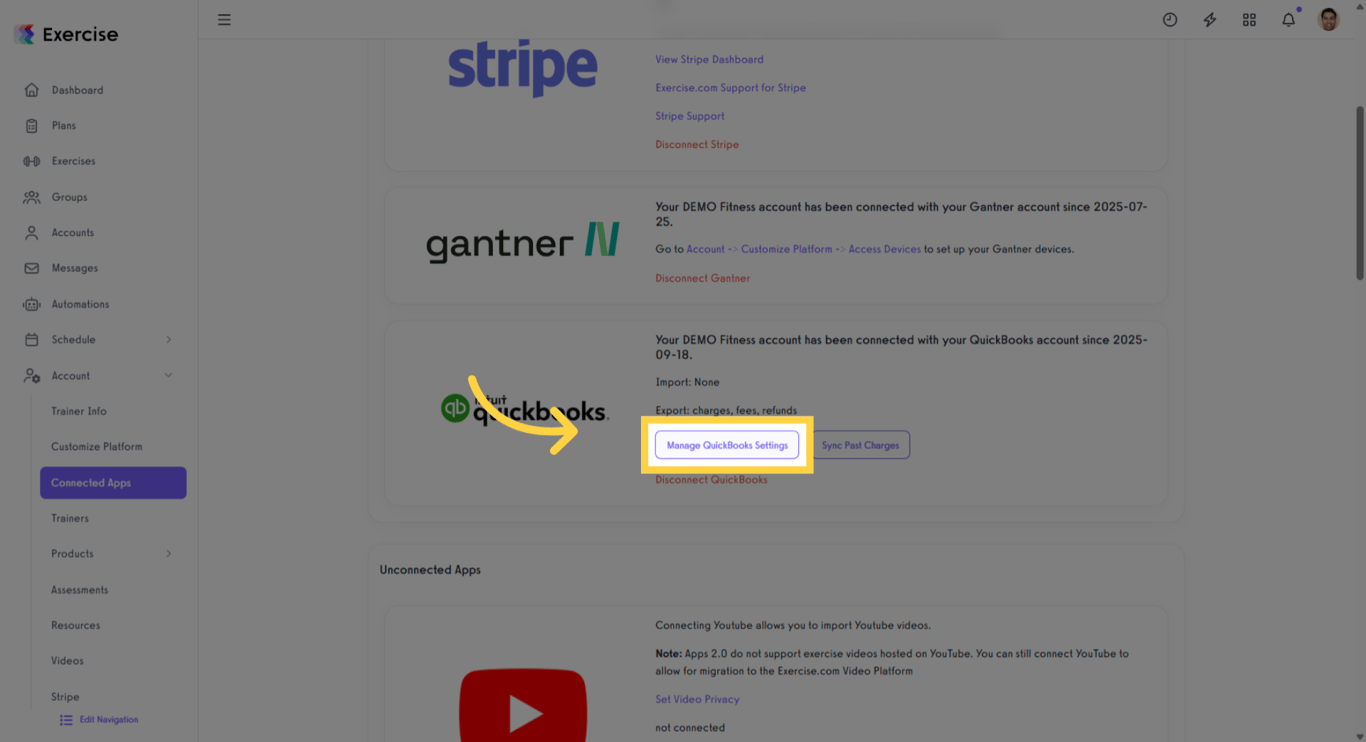 Manage QuickBooks Settings