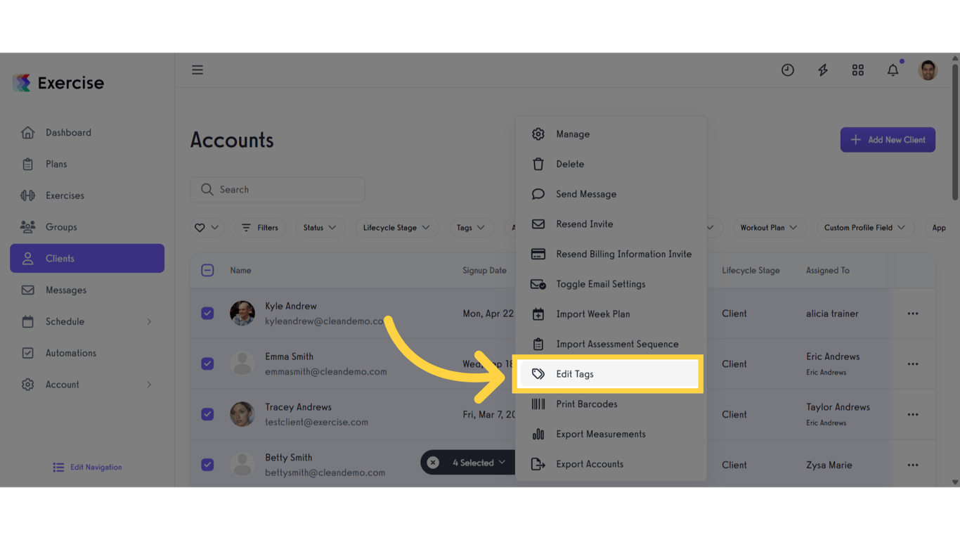 Click 'Edit Tags'