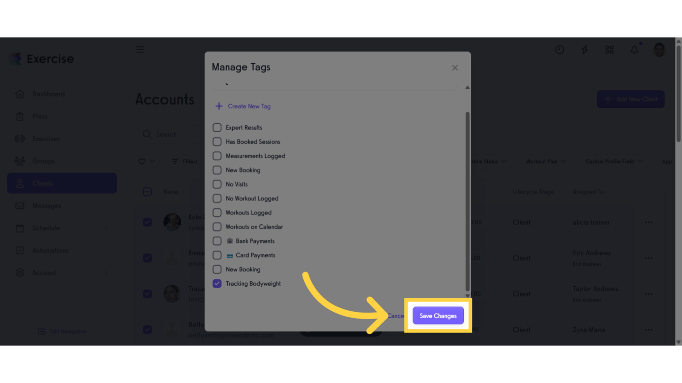Click 'Save Changes'
