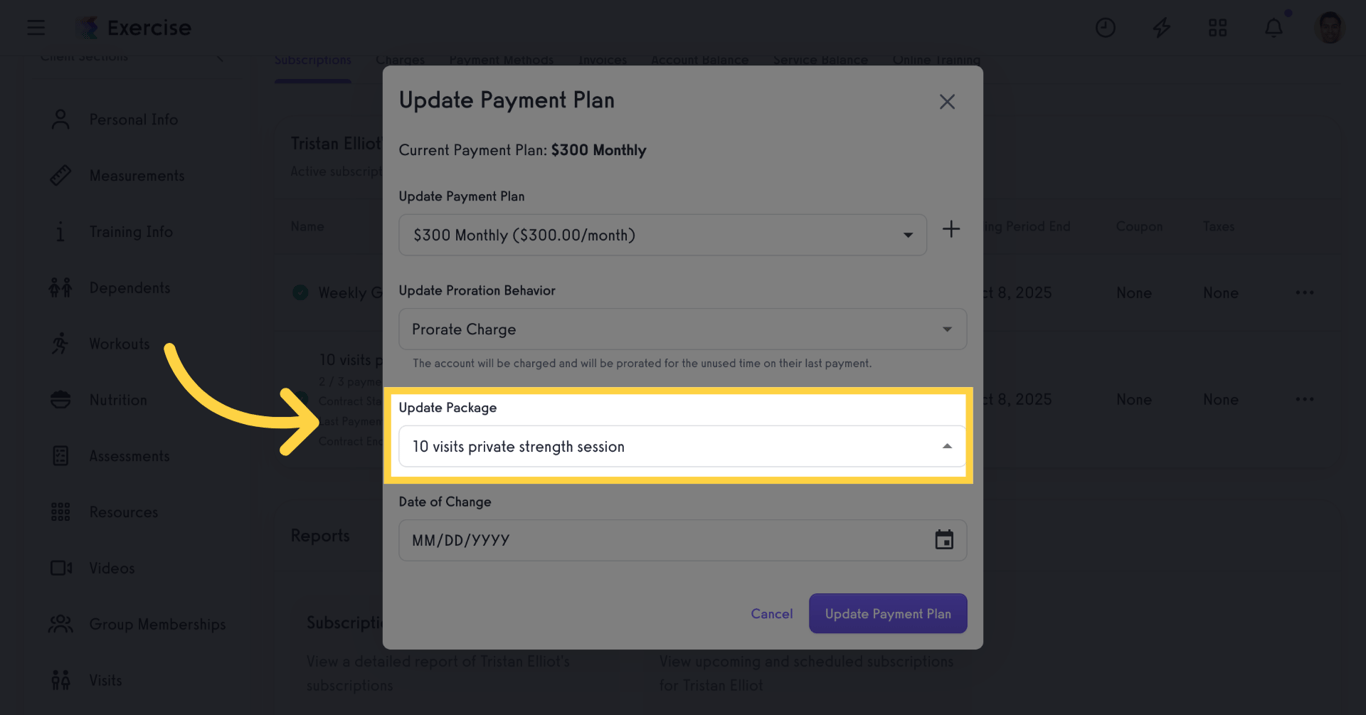 Update Package Field