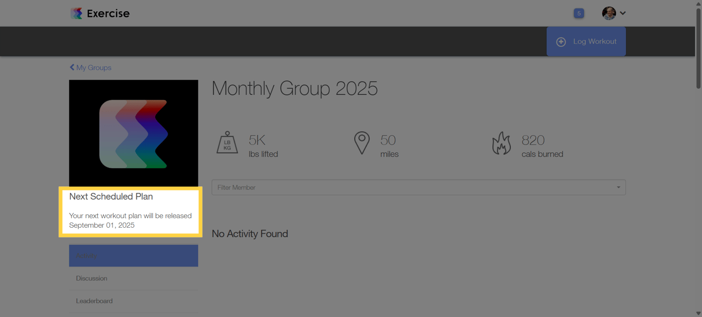 Next Scheduled Plan.