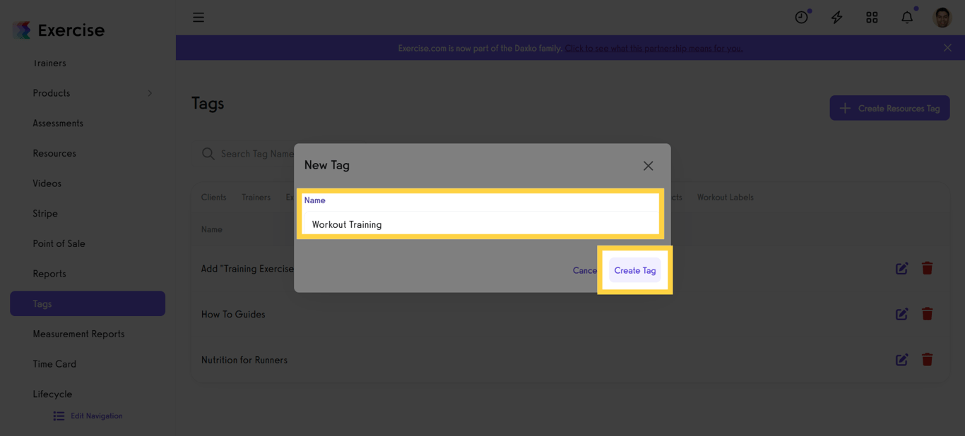 Confirm Tag Creation