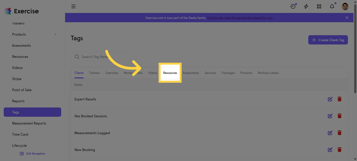 Navigate to Resources