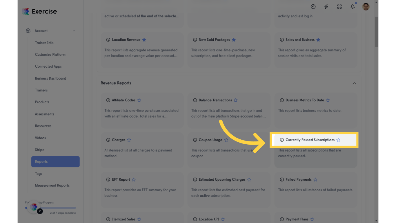 Click 'Currently Paused Subscriptions'