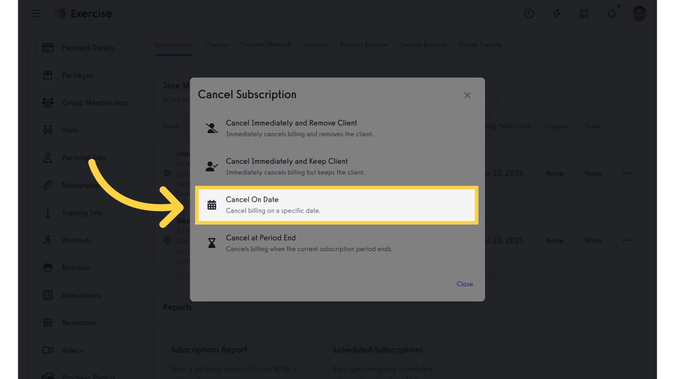 Cancel Billing
