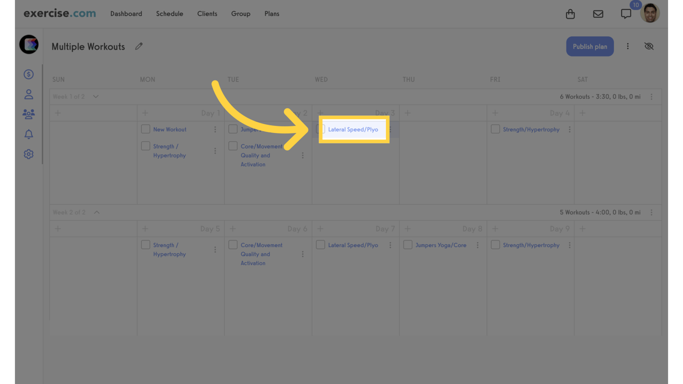 Drag and Drop workout.