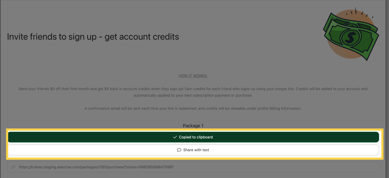 Copy the invite link.