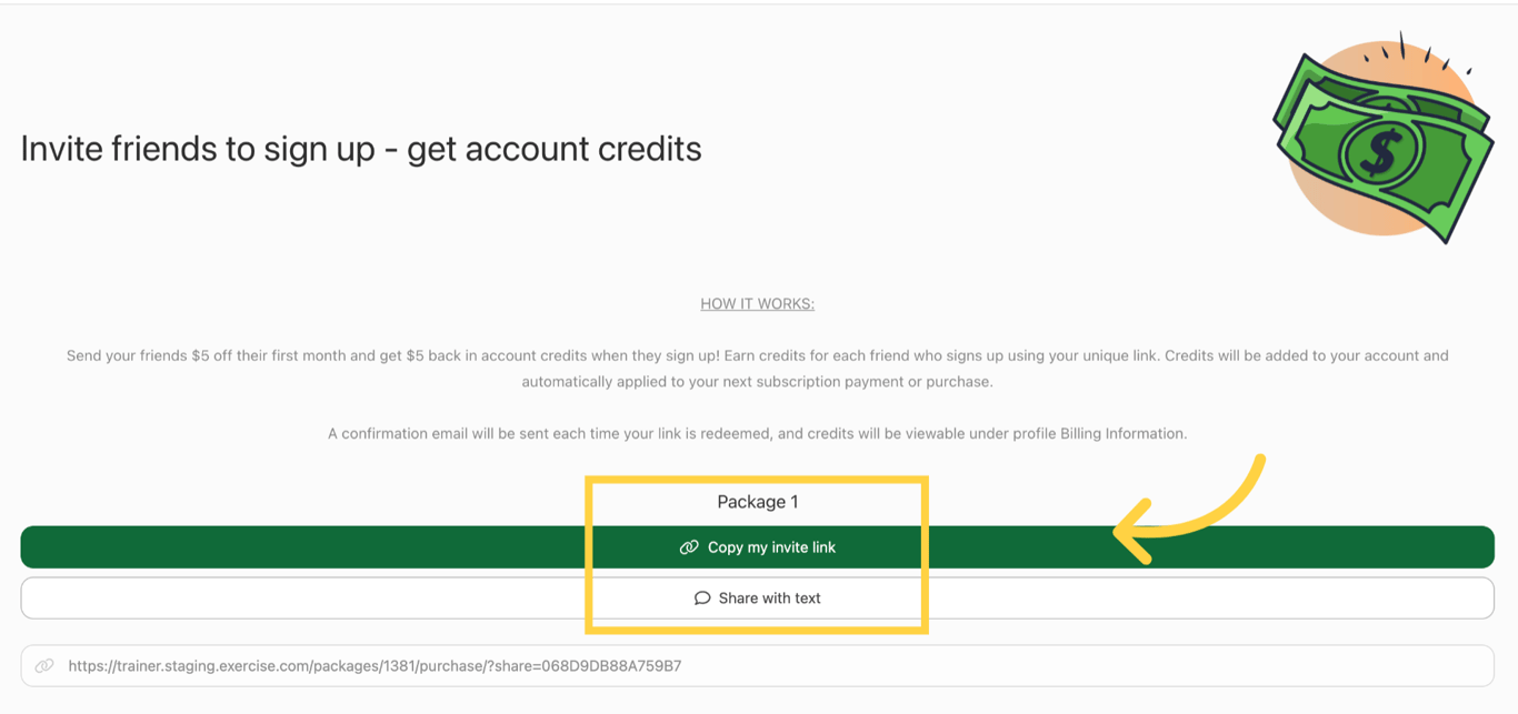 Open the Refer-a-Friend screen.