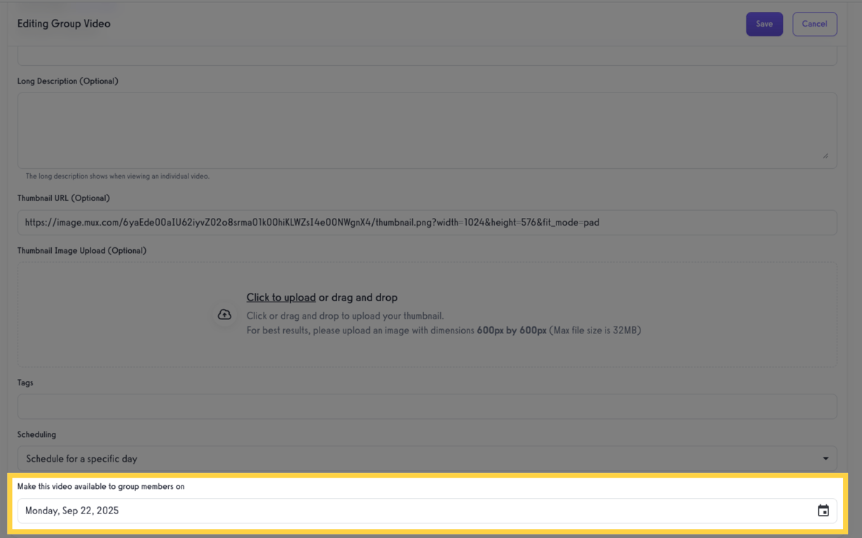 Click the “Calendar” icon to choose a date