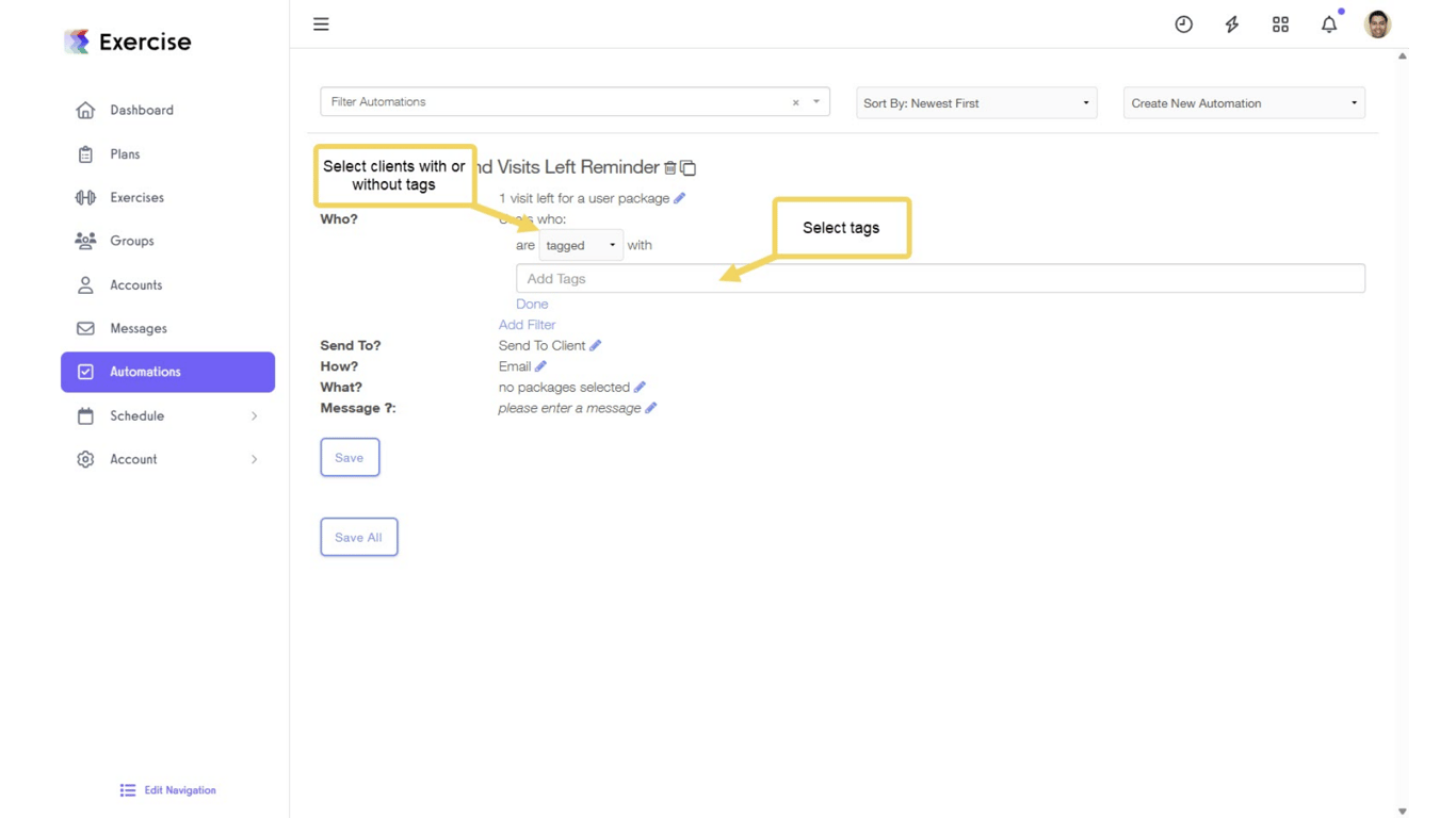 Click on the edit icon next to “Who?” and customize the settings.