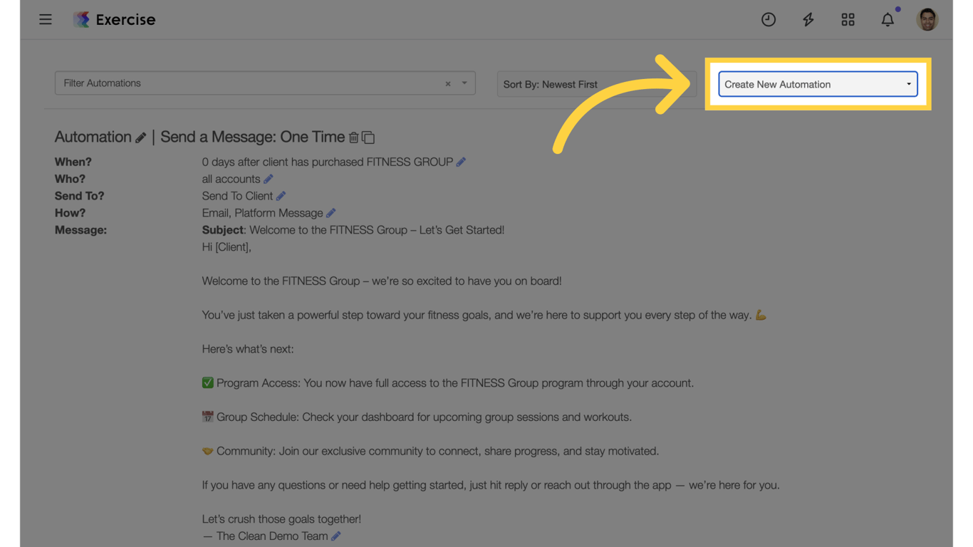Create New Automation