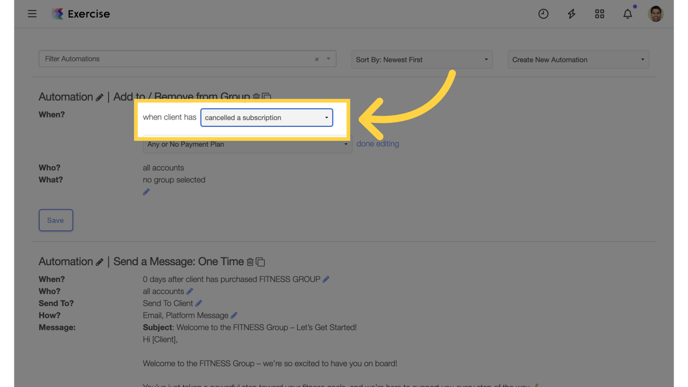 Canceled a Subscription
