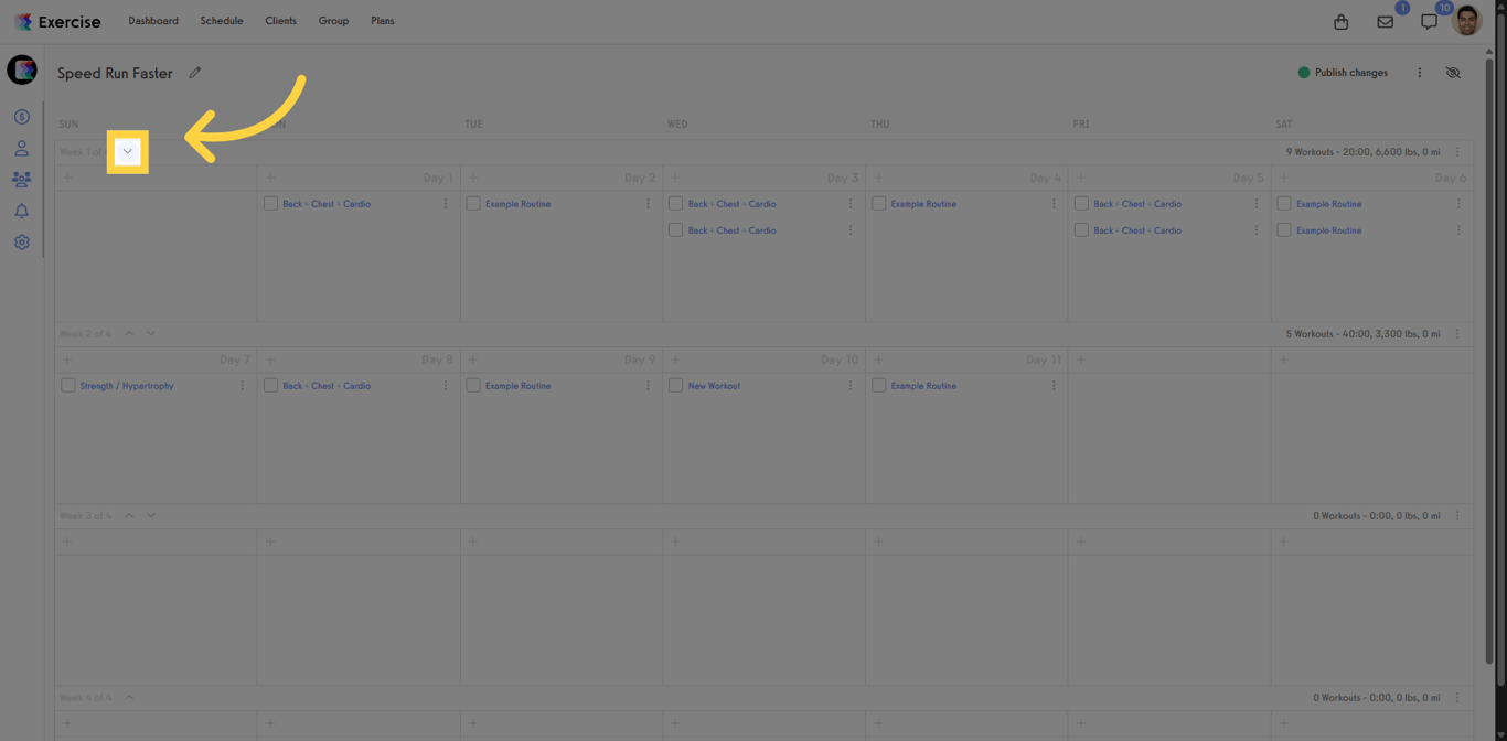 Access Week Reordering