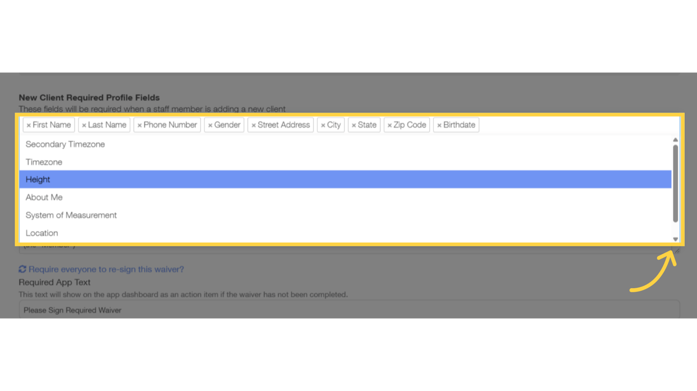 Select fields that is required.
