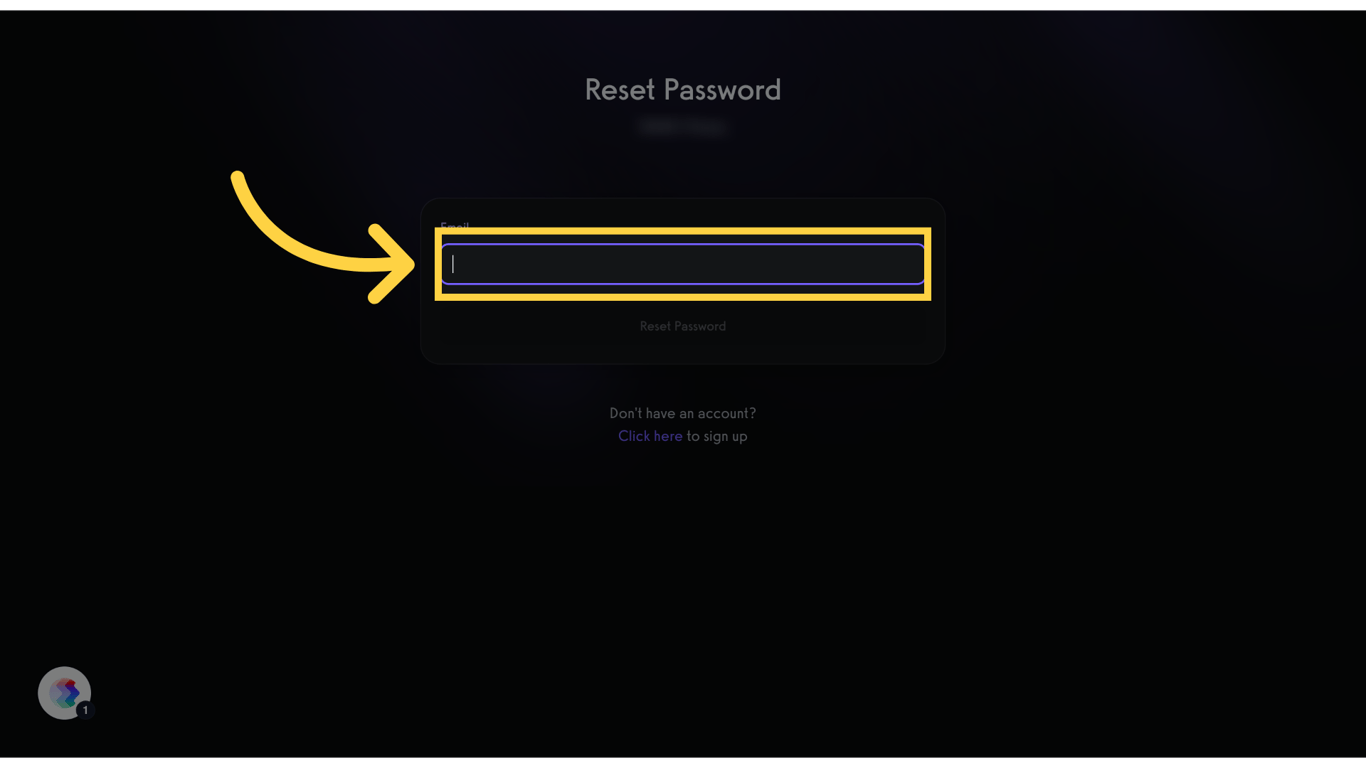 Enter the email address on your account